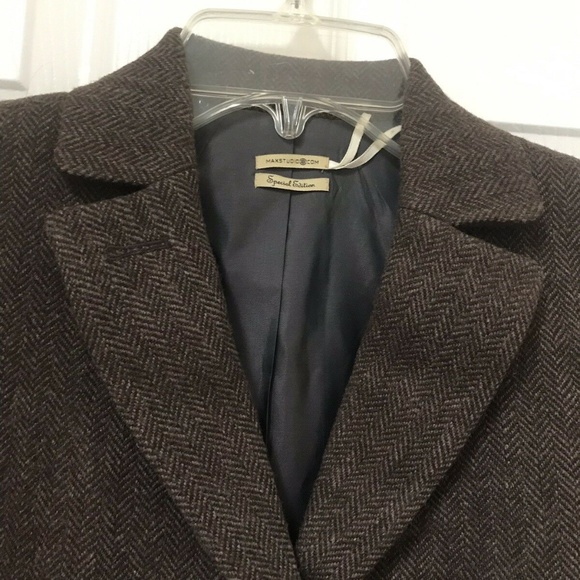 MaxStudio Special Edition brown blazer coat jacket - Picture 2 of 8